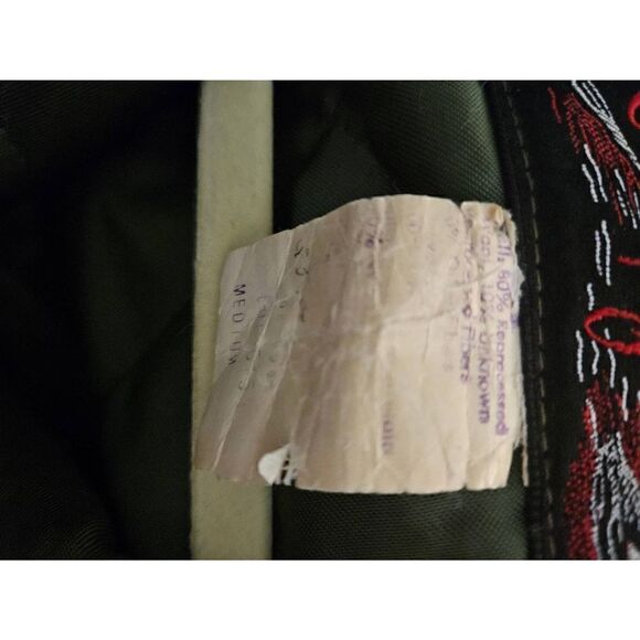 Vintage White Bear of St Paul dark green hooded wool coat with red trim. Size M. - Picture 5 of 6